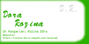 dora rozina business card